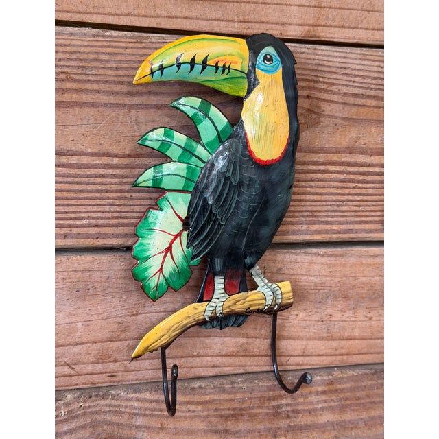 Vintage Cantanhede Toucan Metal Wall Hook For Sale - Image 9 of 9