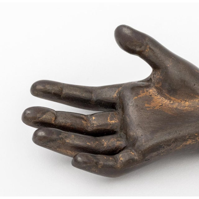 Metal Victorian Patinated Bronze Hand Model For Sale - Image 7 of 7
