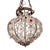 Small Vintage Italian Hanging Light with Red and Clear Glass Beads, 1950s For Sale - Image 4 of 5