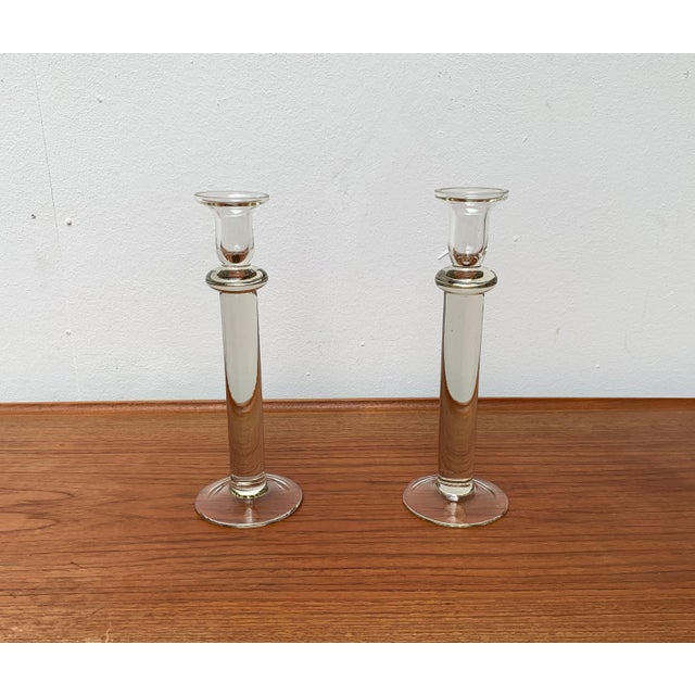 Vintage Glass Candleholder, 1970s, Set of 2 For Sale - Image 4 of 18