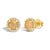Immerse yourself in the allure of these exquisite 10K yellow gold stud earrings, each centered with a captivating 5mm...