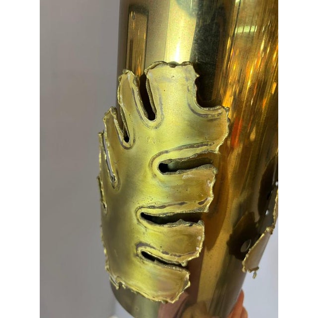 Pendant Light with Brass Leaves by Svend Aage Holm Sørensen For Sale - Image 3 of 11