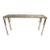 Mid 20th Century Tubular Metal Faux Bamboo Glass Top Console Table For Sale