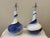 Ceramic Blue and White Ceramic Lamps- a Pair For Sale - Image 7 of 10