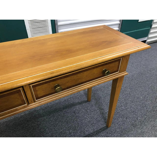 Century Furniture Century Fine Furniture Oak Console Table For Sale - Image 4 of 11