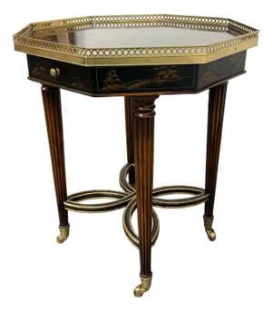 Henredon Chinoiserie Octagonal Accent Table, Vintage