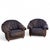 White Late 20th Century Slouchy Overstuffed Leather Lounge Chairs in Chocolate Brown - Pair For Sale - Image 8 of 18