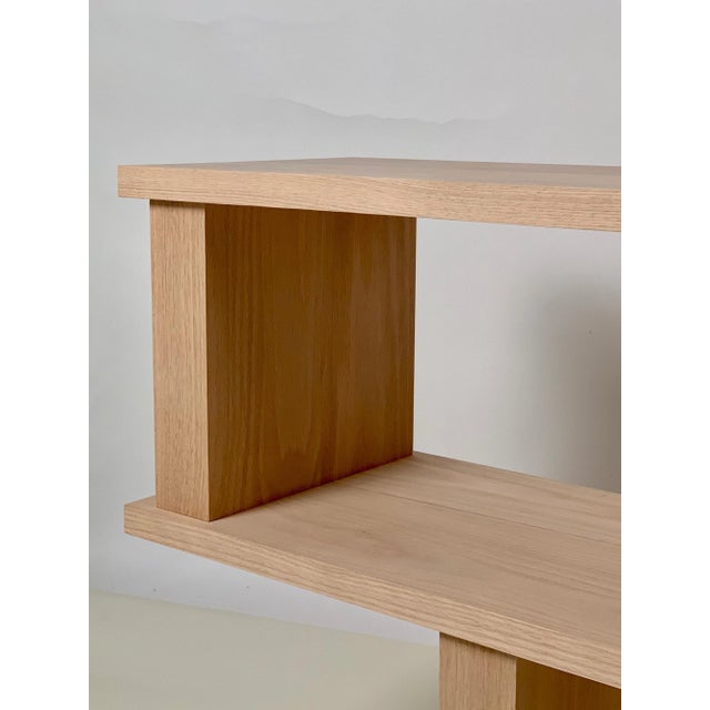 Shelves 'Verticale' Polished Oak Shelving Unit For Sale - Image 9 of 11