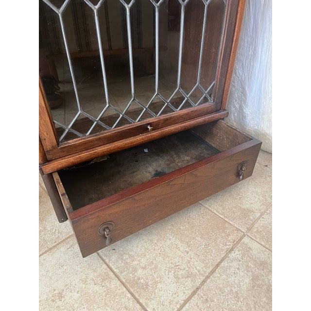 Wood Antique English Barrister Bookcase For Sale - Image 7 of 7