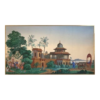 The Hindustan Panoramic Wallpaper Panels by Zuber & Cie. Rixhem, France For Sale