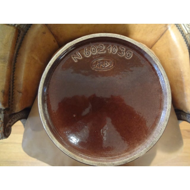 Orange West German Glazed Ceramic Vase by Jasba For Sale - Image 8 of 10