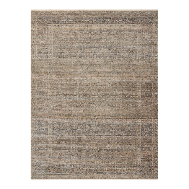 Amber Lewis x Loloi Molly Navy / Blush 3'-0" x 5'-0" Accent Rug For Sale