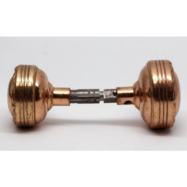 Traditional Polished Brass Pair of Entry Concentric Door Knobs For Sale - Image 3 of 4