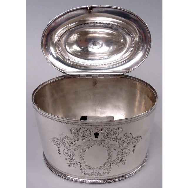 Hester Bateman Tea Caddy Georgian Neoclassical English Sterling Silver 1784 For Sale - Image 4 of 12