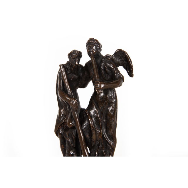 Rare Renaissance Northern Italian Bronze Sculpture of Angel, 16th / 17th Century For Sale - Image 9 of 17