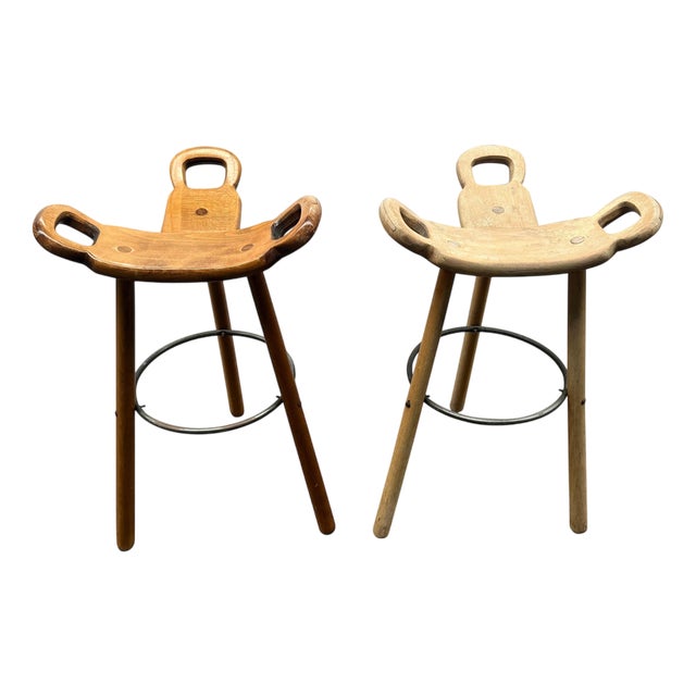Bar Stools by Sergio Rodriguez, 1970s, Set of 2 For Sale