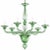 Contemporary Murano glass chandelier in decò style , extremely modern and luxurious. Green Murano glass traditional...