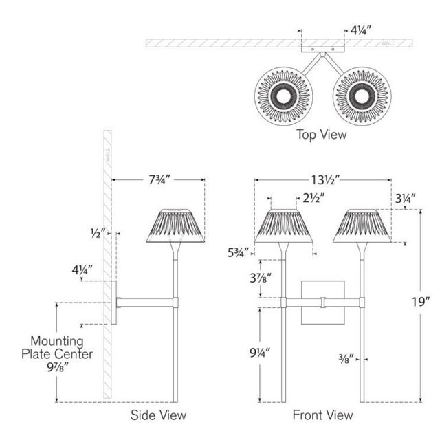 Waterford for Visual Comfort Signature Blaze 19" 2 Light Tail Sconce in Bronze with Clear Crystal For Sale - Image 10 of 12