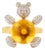 Whimsical Diamond Bear Cocktail Ring With 7.24ct Cabochon Citrine in 18k Gold Size 7 For Sale