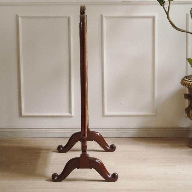 Historicism Mahogany Fireplace Screen with Fabric Covering For Sale - Image 13 of 13