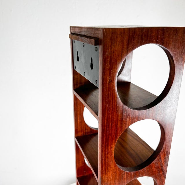 Modern Rosewood 5 Bottle Wine Holder Stand in Exotic Wood For Sale In San Diego - Image 6 of 11