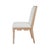Worlds Away Matthew Izzo Home Lanister Cerused Oak Square Back Dining Chair With Performance Linen Upholstery For Sale - Image 4 of 7