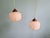 Art Deco Pendant Lights in Pink Marbled Opaline Glass, 1930s, Set of 2 For Sale - Image 3 of 15