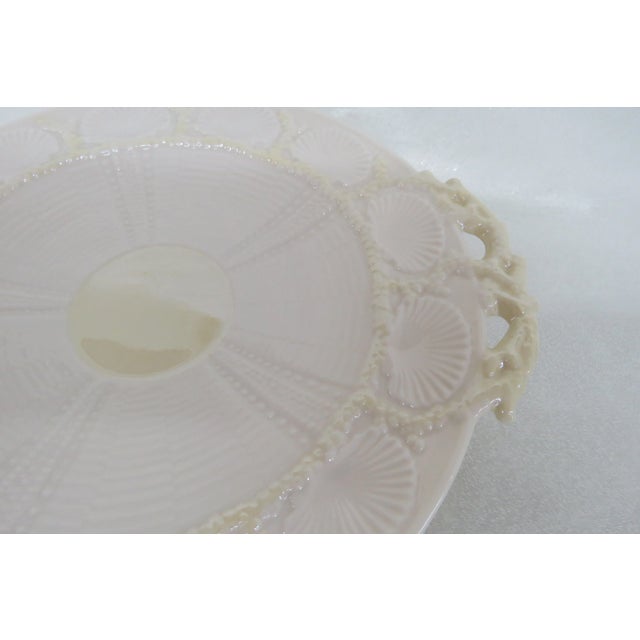 Traditional Belleek Shell Tea Ware Cake Plate Irish Porcelain For Sale - Image 3 of 12