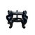 1980s Black Lacquer 5 Curved Legs Round 10.5" Wood Plant Vase Display Stand For Sale - Image 5 of 7