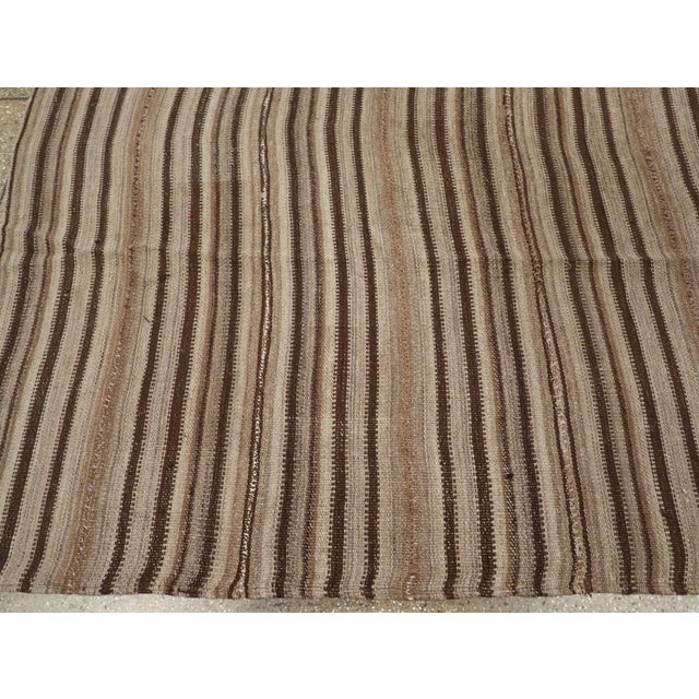 Mid 20th Century Galerie Shabab Collection Mid-20th Century Vintage Turkish Flatweave Kilim Square Room Size Carpet For Sale - Image 5 of 8