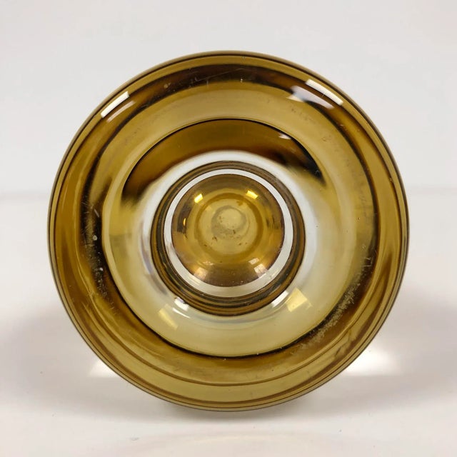 Riihimäki Mid 20th Century Finnish Riihimaki Amber Glass Vase For Sale - Image 4 of 8