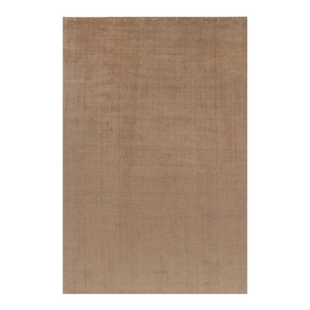 Rug & Kilim’s Oversized Contemporary Textural Rug in Beige-Brown Tones - 12x18 For Sale