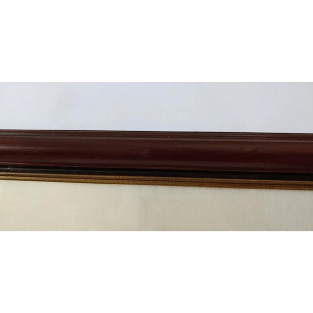 1980s Late 20th Century Chinoiserie Ancestor in a Blue Robe Portrait Print, Framed For Sale - Image 5 of 9