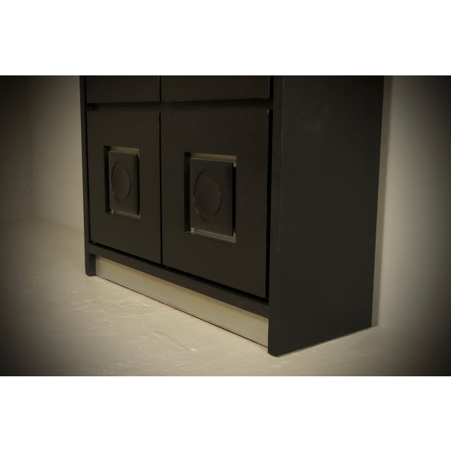 1970s Brutalist Cabinet with Graphic Patterned Doors, 1970s For Sale - Image 5 of 12