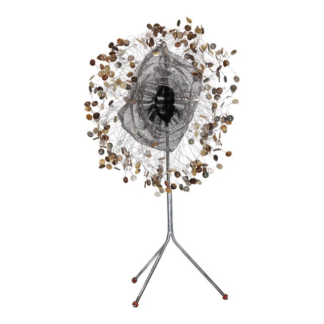 Button Reliquary - Contemporary Abstract Mixed Media Sculpture for Desk or Table Original Artwork by Atticus Adams For Sale