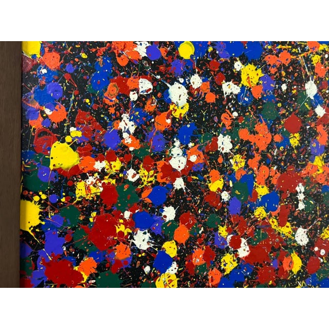 Textile Abstract Fireworks Painting by Chae Flux For Sale - Image 7 of 10