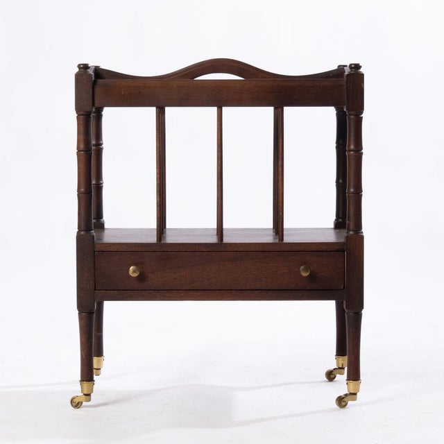 Victorian Mid 20th Century Matched Pair of Canterbury With Drawers For Sale - Image 3 of 12