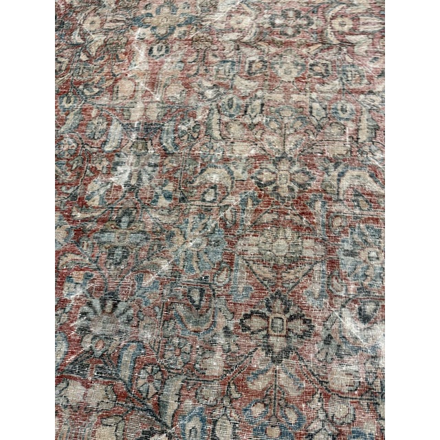 Late 20th Century 10Ft 4 in × 16Ft 7 in Summer House Sultanabad Hand-Knotted Wool Area Rug For Sale - Image 5 of 12