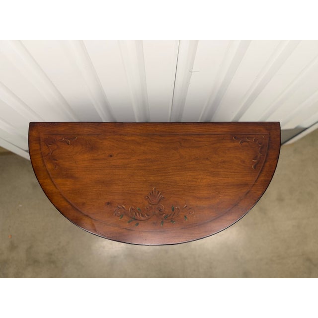 Ethan Allen Demi Lune Console Cabinet Nightstand For Sale - Image 11 of 12