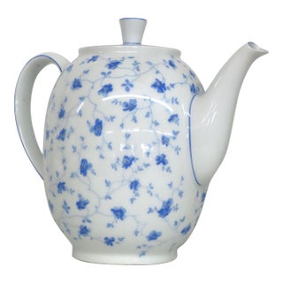 Arzberg Porcelain Blue Flowers Coffee Pot and Lid 4668b For Sale