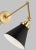 Traditional Chapman & Myers by Visual Comfort Studio Wellfleet Double Arm Cone Task Sconce, Midnight Black & Burnished Brass For Sale - Image 3 of 4