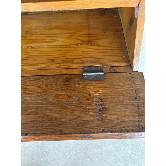 Primitive Antique Pine Tilt Top Plantation Desk W/ Bookcase (Circa 1700's) For Sale - Image 10 of 12