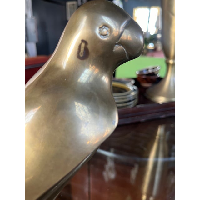 1970s Palm Regency Brass Parrot For Sale - Image 11 of 12
