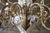 French Country 1970s Italian 18-Light Carved Wood & Gilt Metal Chandelier For Sale - Image 3 of 18