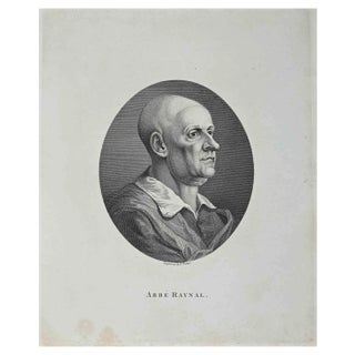 After Thomas Trotter, Portrait of Abbe Raynal, Original Etching, 1810 For Sale