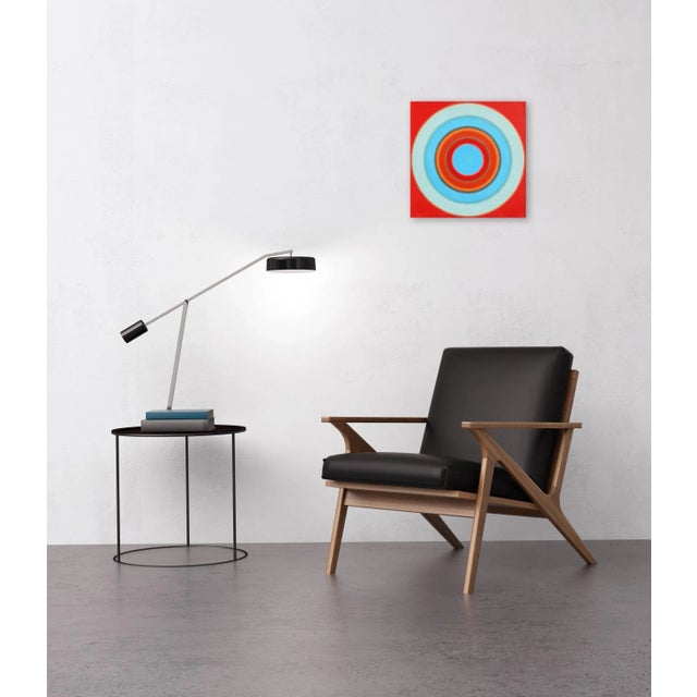 Red "Fidget Spin 2" Contemporary Minimalist Acrylic Painting by Paul Westacott For Sale - Image 8 of 10