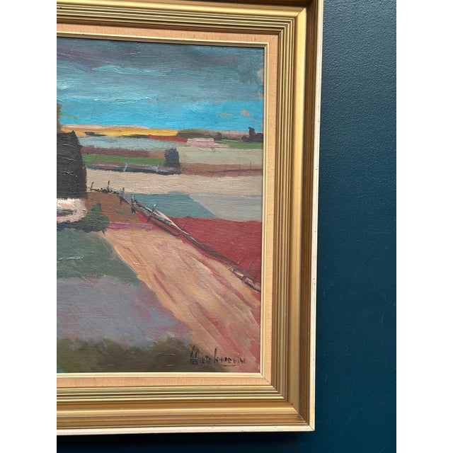 Kai Christensen, Cubist Landscape, 1950s, Oil on Canvas, Framed For Sale - Image 4 of 10