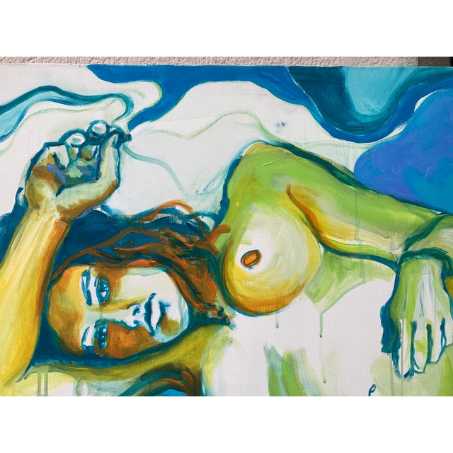 Celia Guibbert, Nude Blue Is the Warmest Color, 2000s, Painting on Canvas For Sale - Image 9 of 14