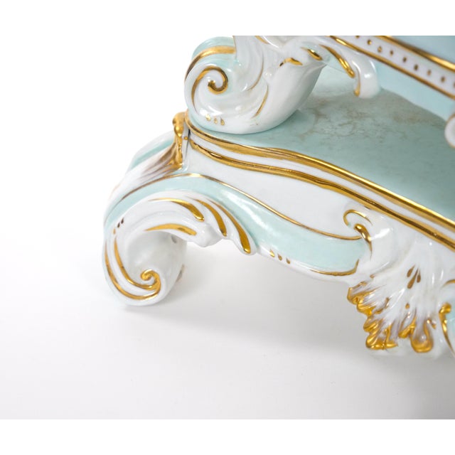 Turquoise Antique Sèvres Porcelain Classical Decorated Figural Sculpture Cachepot / Center For Sale - Image 8 of 12