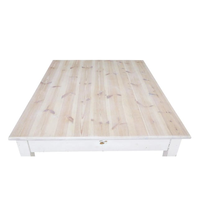 Rustic Large 19th Century Swedish Painted Pine Kitchen Table, 1890s For Sale - Image 3 of 10